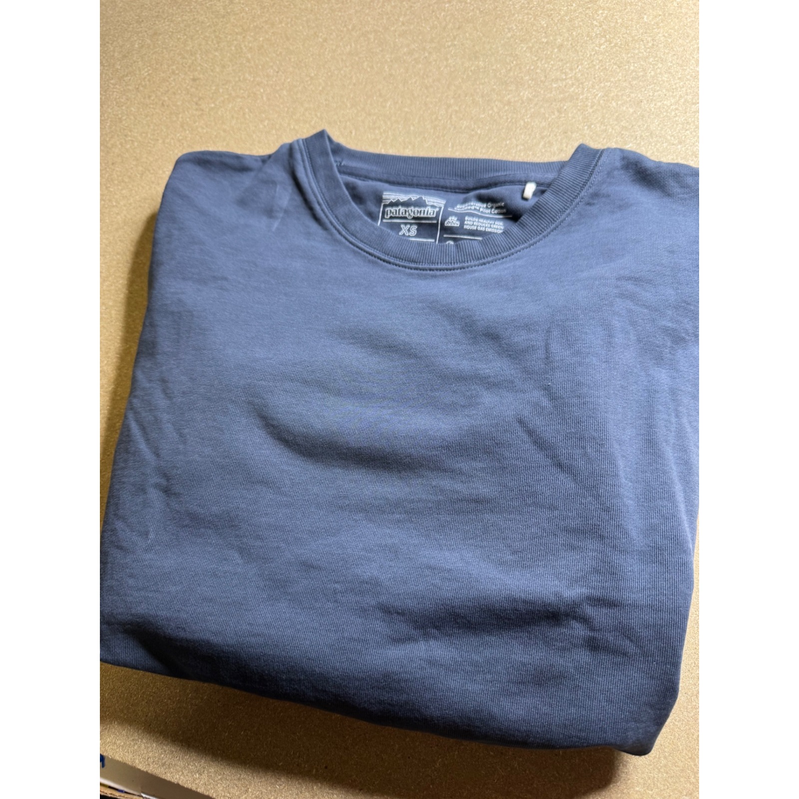 Patagonia Organic Cotton Crewneck Sweatshirt Blue Xs Regenerative Pilot Cotton